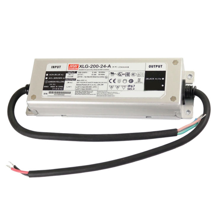 XLG-200-24-A 199.2Watt AC100-305V Input Voltage Mean Well Waterproof DC24V UL-Listed LED Power Supply